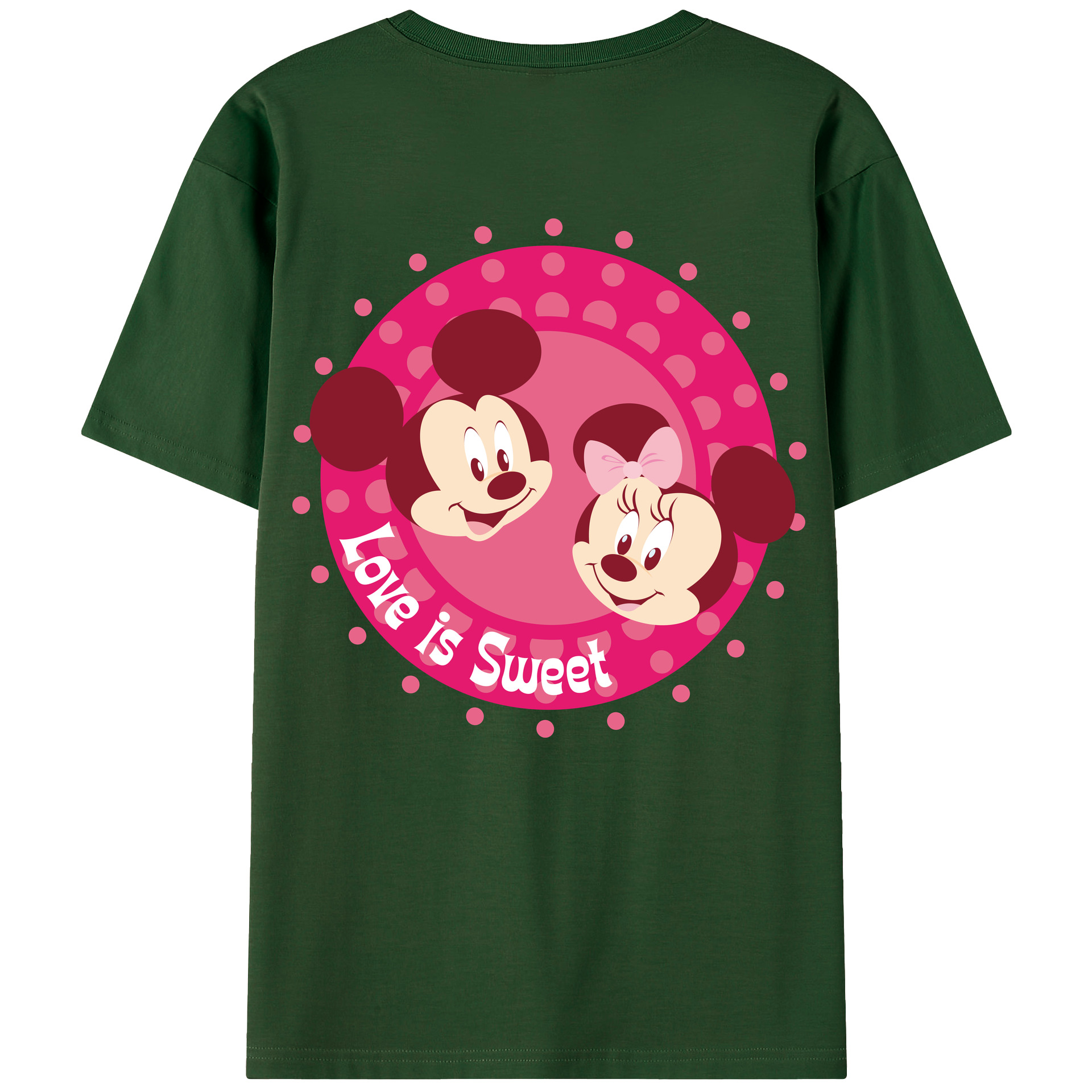 （画像用） ミッキーマウス Mickey Mouse 綿100％半袖Tシャツ（背面プリント）